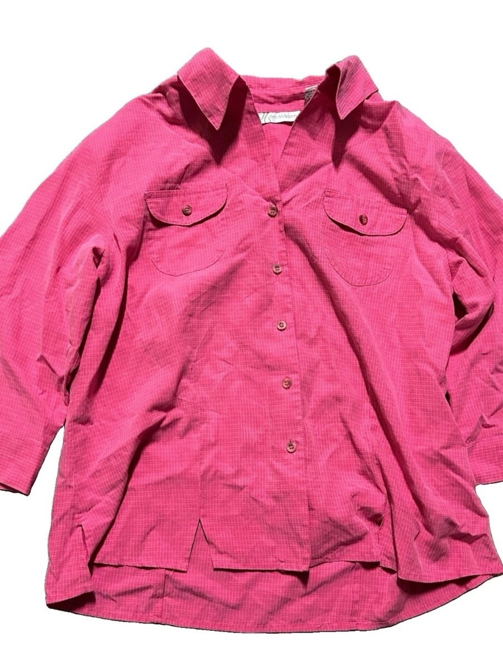 Women’s Dress Barn Pink Button Up Shirt Size Large
